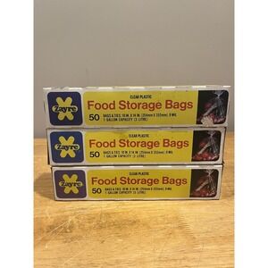 VTG Zayre Discount Storage Bags Food‎ Gallon Size 3 Unopened Boxes Price Tag